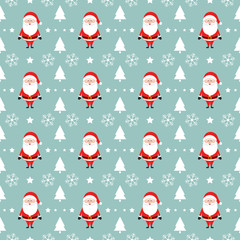 santa claus cartoon pattern seamless background