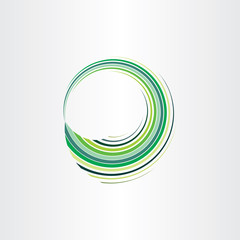 spring green wave circle abstract background vector