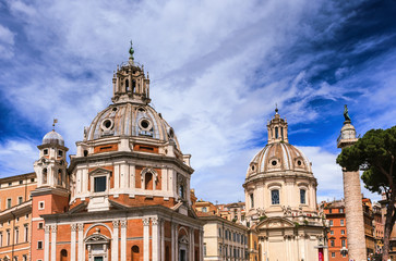 Fototapeta na wymiar Church of Santa Maria di Loreta in Rome