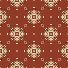 Christmas snowflakes seamless background.