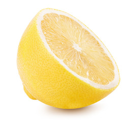 half of lemon isolated on the white background