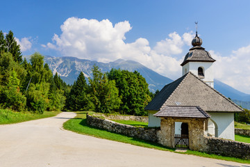 Fototapeta na wymiar St. Katarina's Church near Bled, Slovenia.