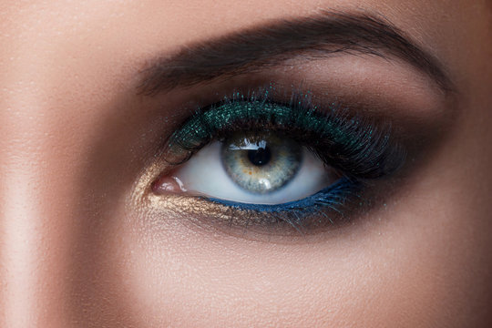 Female eye with beautiful make-up
