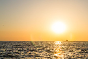 Beautiful sunset on the black sea