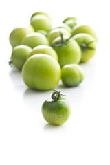 Unripe green tomatoes.