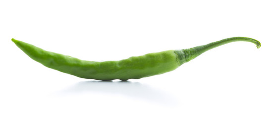 Green chili pepper.