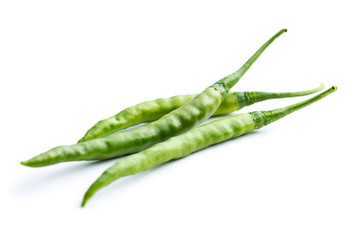 Green chili peppers.
