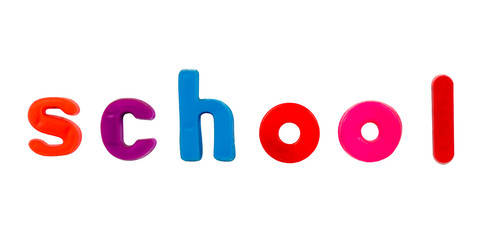 Magnetic alphabet letters - School
