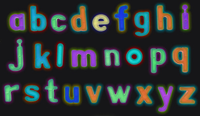 Magnetic alphabet letters