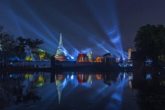 thailand temple Festival world heritage fair at Wat Mahathat Pop