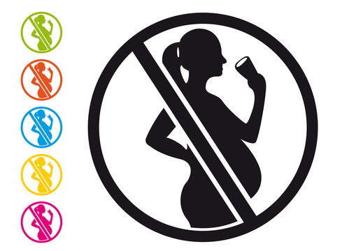 Alcool interdit aux femmes enceintes - Pictogramme