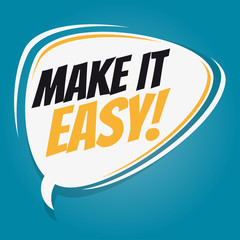 make it easy retro speech balloon