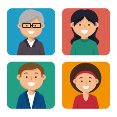 Fototapeta premium set person education online icon graphic vector illustration eps 10
