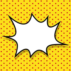 Cercles muraux Pop Art Bubble icon. Retro pop art comic and communication theme. Colorful design. Pointed background. Vector illustration