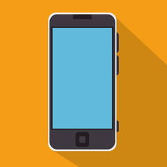 smartphone blue screen education online icon vector illustration