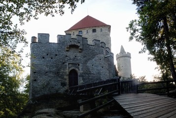Fototapeta na wymiar gothic castle Kokorin in Czech republic