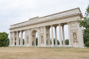 Column colonnade landmark at Reistna near Lednice Valtice town Moravia Czech republic