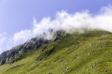 One of the Kackar mountains, Kackars, foggy peak closeup view
