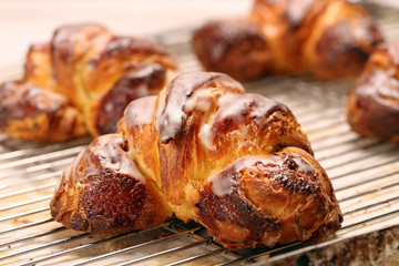 Croissant stuffed with poppy seeds