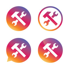 Obraz premium Repair tool sign icon. Service symbol.