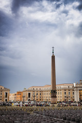 Fototapeta na wymiar Catholic monument on Vatican square