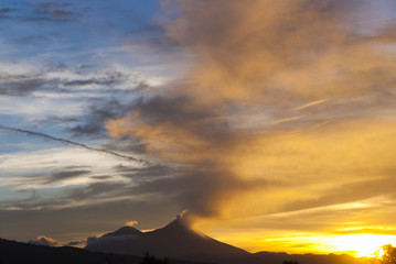 Volcano in Guatemala, central america, Agua, Pacaya, eruption.