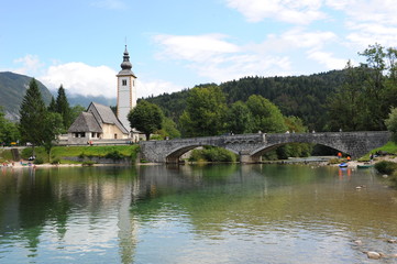 Fototapeta na wymiar Bohinj Lake, Slovenia