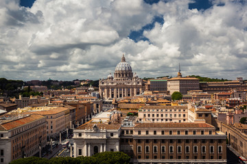 Fototapeta na wymiar Italian city Rome overview