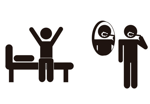 9 Black and White Gym and Workout Pictogram Icons