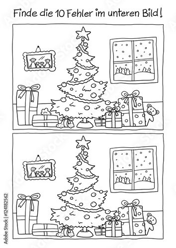 Fehlersuchbilder Für Kinder Weihnachten - Ausmalbilder für ...