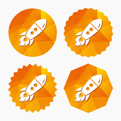 Start up icon. Startup business rocket sign.