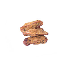 Fried Banana isolated on white background..