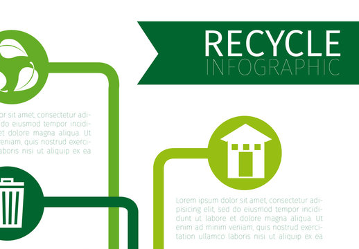 Green, Plant Element Recycling Infographic