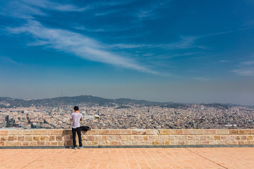 Fototapeta na wymiar City landscape in Barcelona