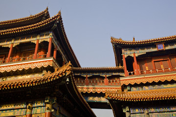 Fototapeta na wymiar Yonghe Gong Buddhist Temple Beijing China