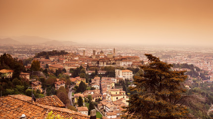 Bergamo city view