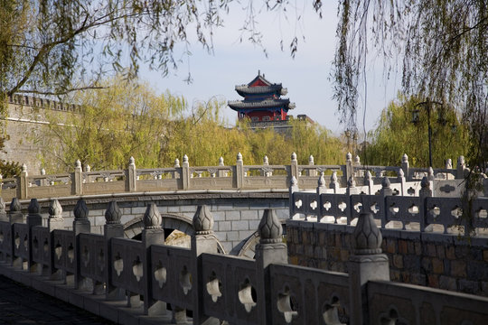 City Wall And Tower, Qufu, Shandong Province, China