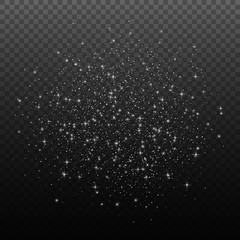 Glow light effect. Star Dust. Vector design elements