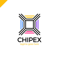 Modern stylish logo with letter X. Business Technology vector logotype design template. Creative concept icon. Corporate company identity.