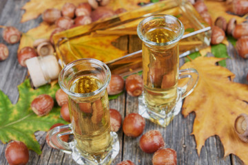Liqueur made from oak tree bark and alcohol