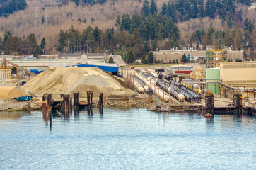 Power plants and oil terminal