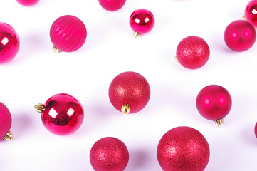 rote Christbaum-Kugeln