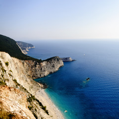 beautiful coast of Greek island Lefkada