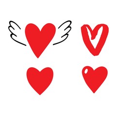 Red heart vector icon