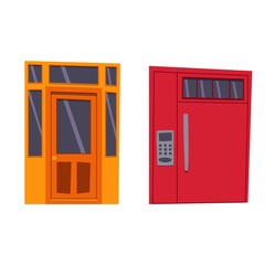 Door isolated vector illustration.