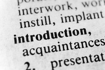 Obraz premium Introduction