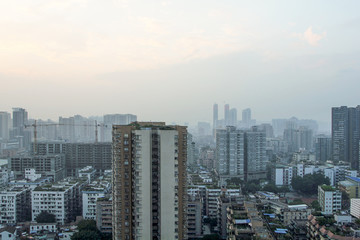 Fototapeta na wymiar Polluted Chinese city