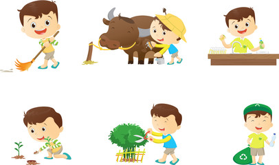 cute boy activities at home