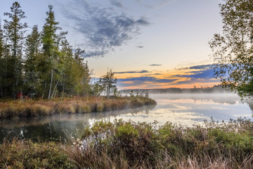 Misty Autumn River at Dawn - Ontario, Canada