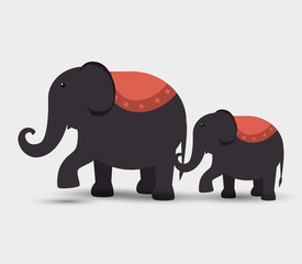 circus elephants festival funfair vector illustration eps 10